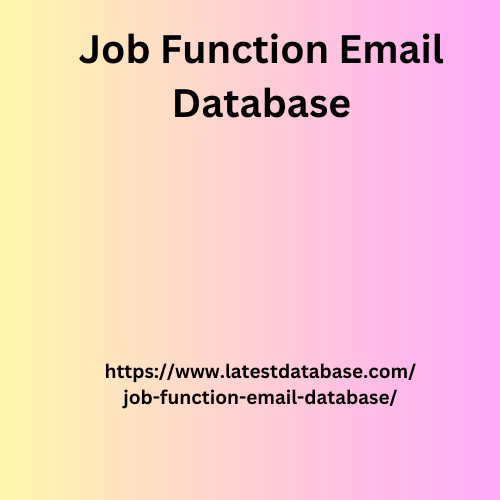 Job Function Email Database