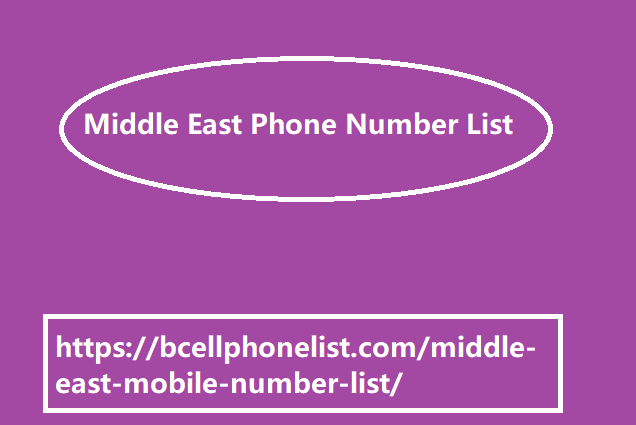 Middle East Mobile Number List
